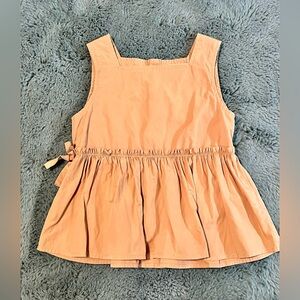 Grayson Collective Dark Peach Sleeveless Peplum Top